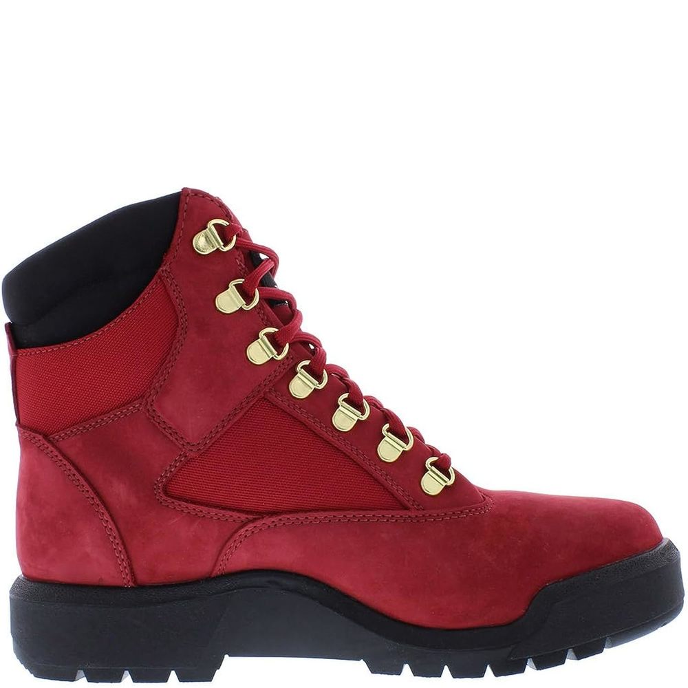 Timberland Mens 6 in Field Boots,Red/Black,9.5 - Picture 3 of 4